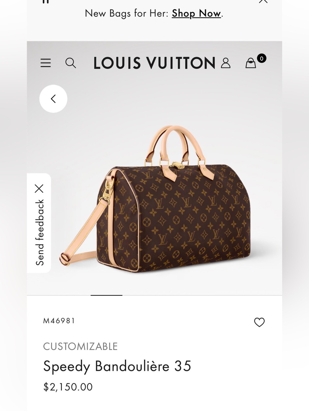 Louis Vuitton Monogram Speedy Bandoulière 35 with Natural Vachetta